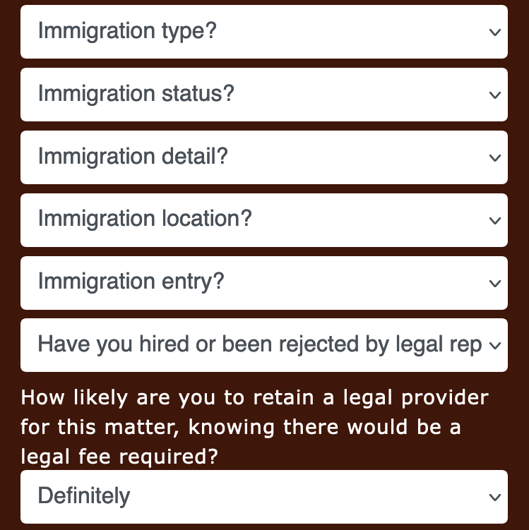 Pre-screening Immigration Questions