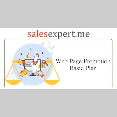 Web page promotion basic plan Web page promotion basic plan