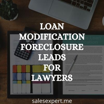 Loan modification foreclosure leads