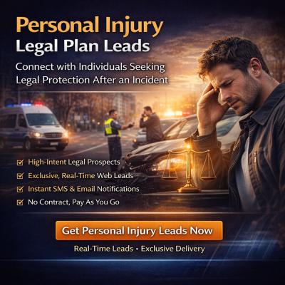 Personal injury legal plan leads