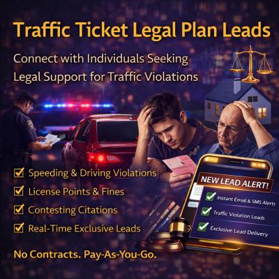 Traffic ticket legal plan leads